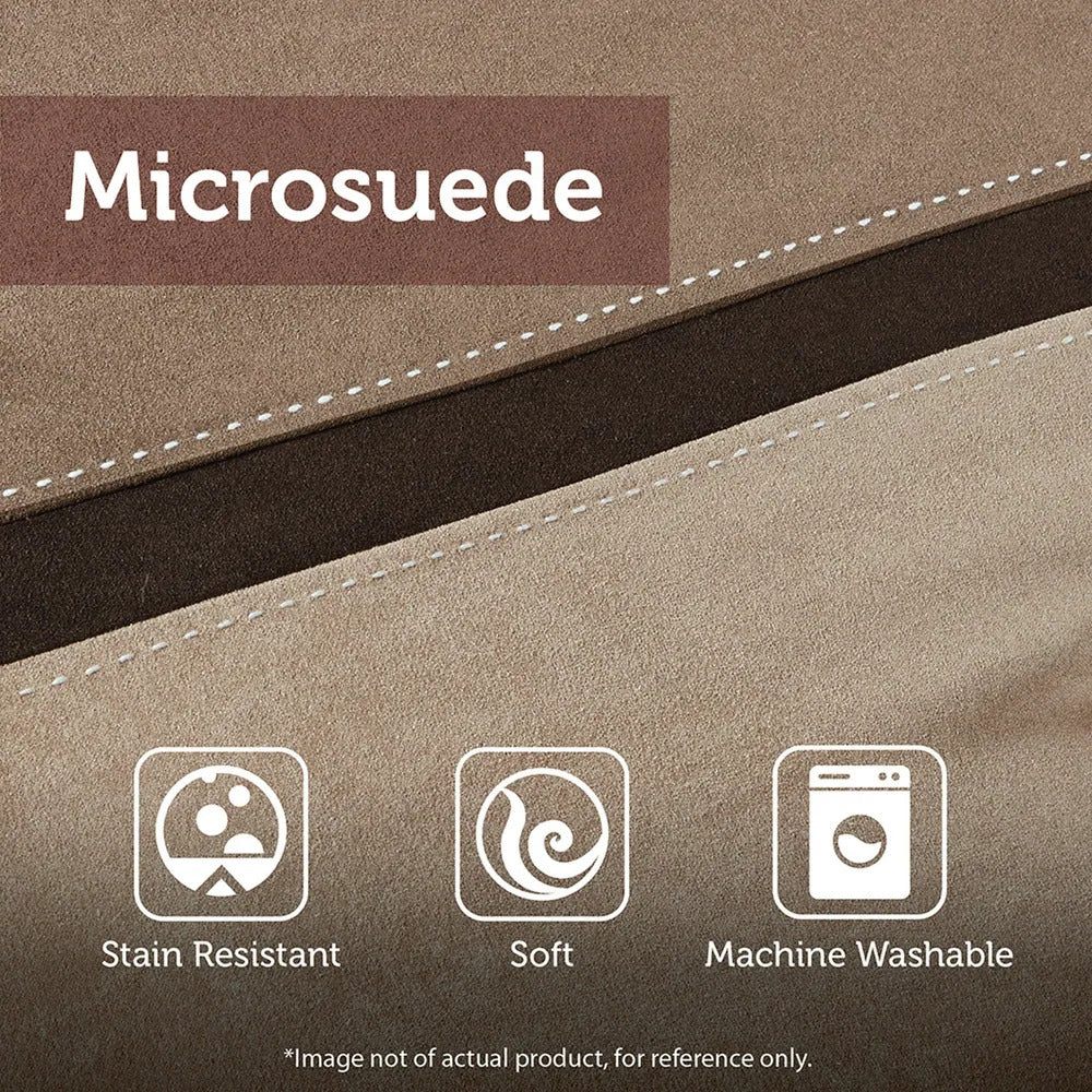 Luxe Suede with Striped Accent Bed in a Bag - 7 Pcs. with Matching Shams, Bed Skirt