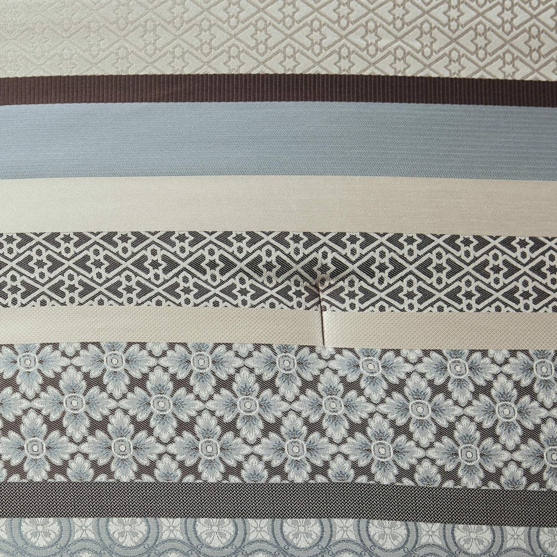 Luxe Jacquard with Damask Design Bed in a Bag Set - 7 Pcs. with Matching Shams, Bed Skirt