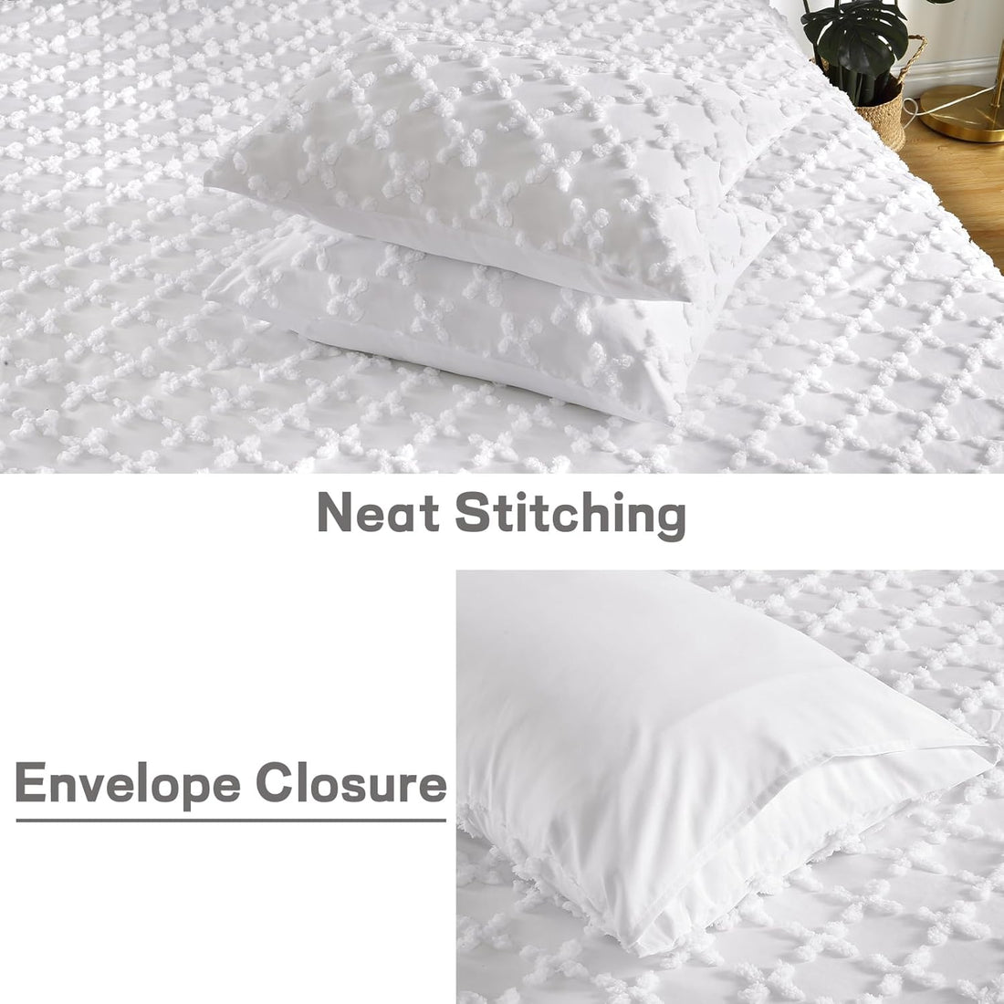 Bohemian Duvet Cover Set - 3 Pcs. All Season Tufted Embroidery