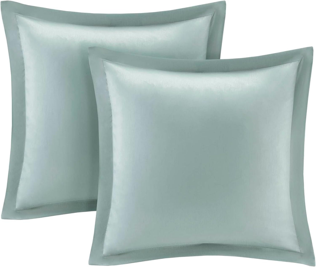 Luxe Faux Silk Jacquard Paisley Room in a Bag - 24 Pcs. with Matching Curtains, Decorative Pillows