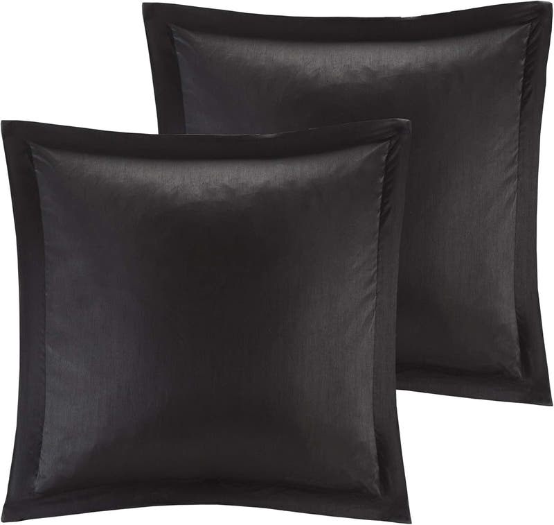 Conjunto de lujo: elegante conjunto de habitación en bolsa de satén, 24 piezas con cortinas y almohadas decorativas a juego