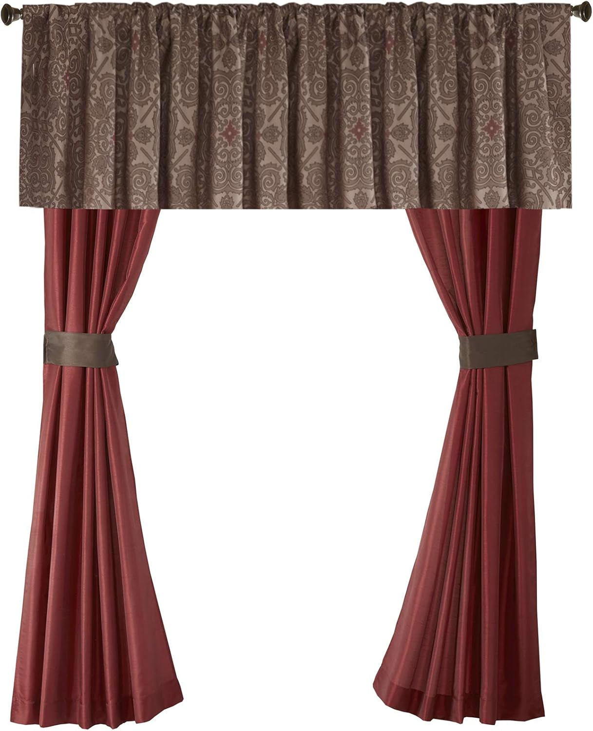 Conjunto de lujo: elegante conjunto de habitación en bolsa de satén, 24 piezas con cortinas y almohadas decorativas a juego 