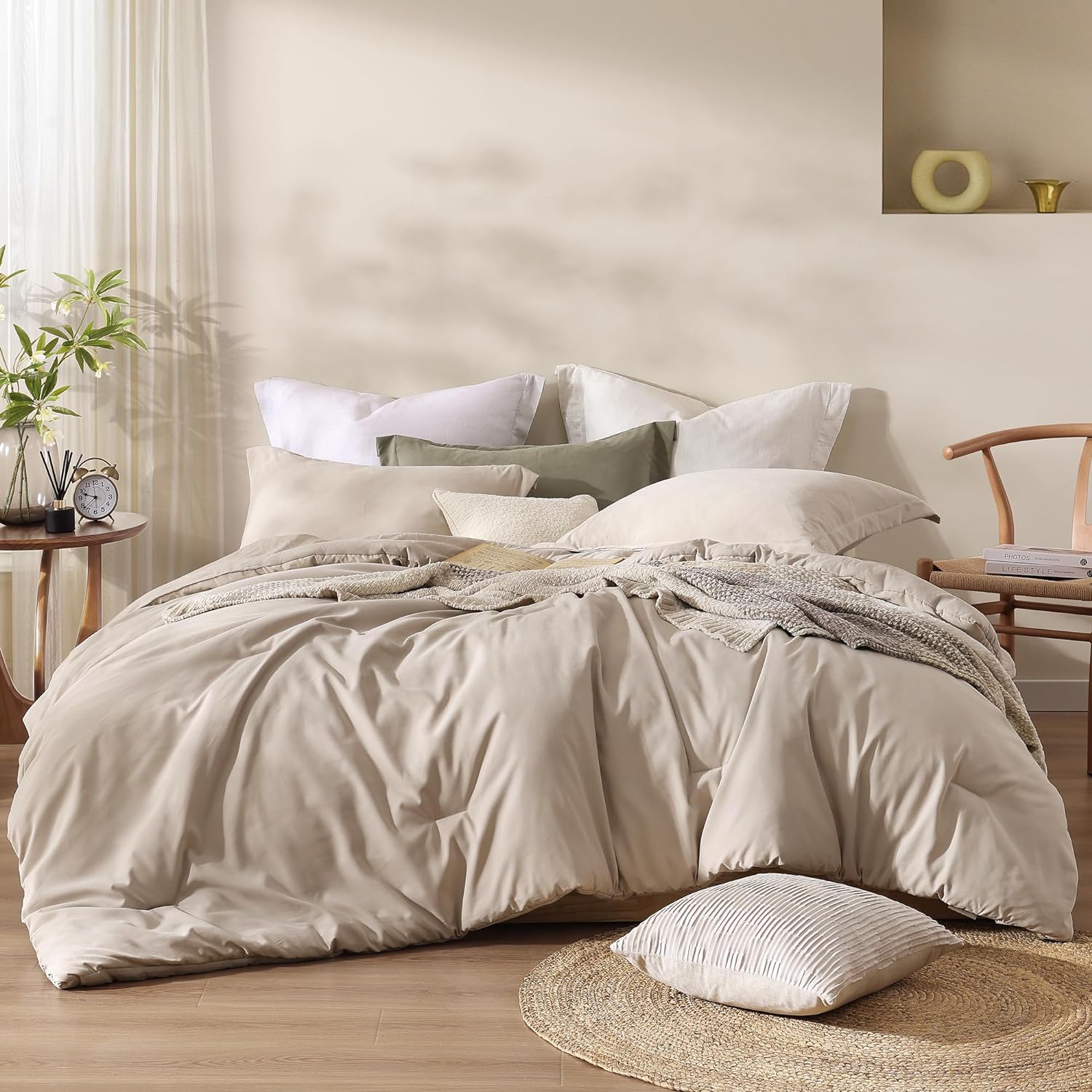 Boho Reversible Comforter Set - 3 Pcs Modern Farmhouse Bedding Set