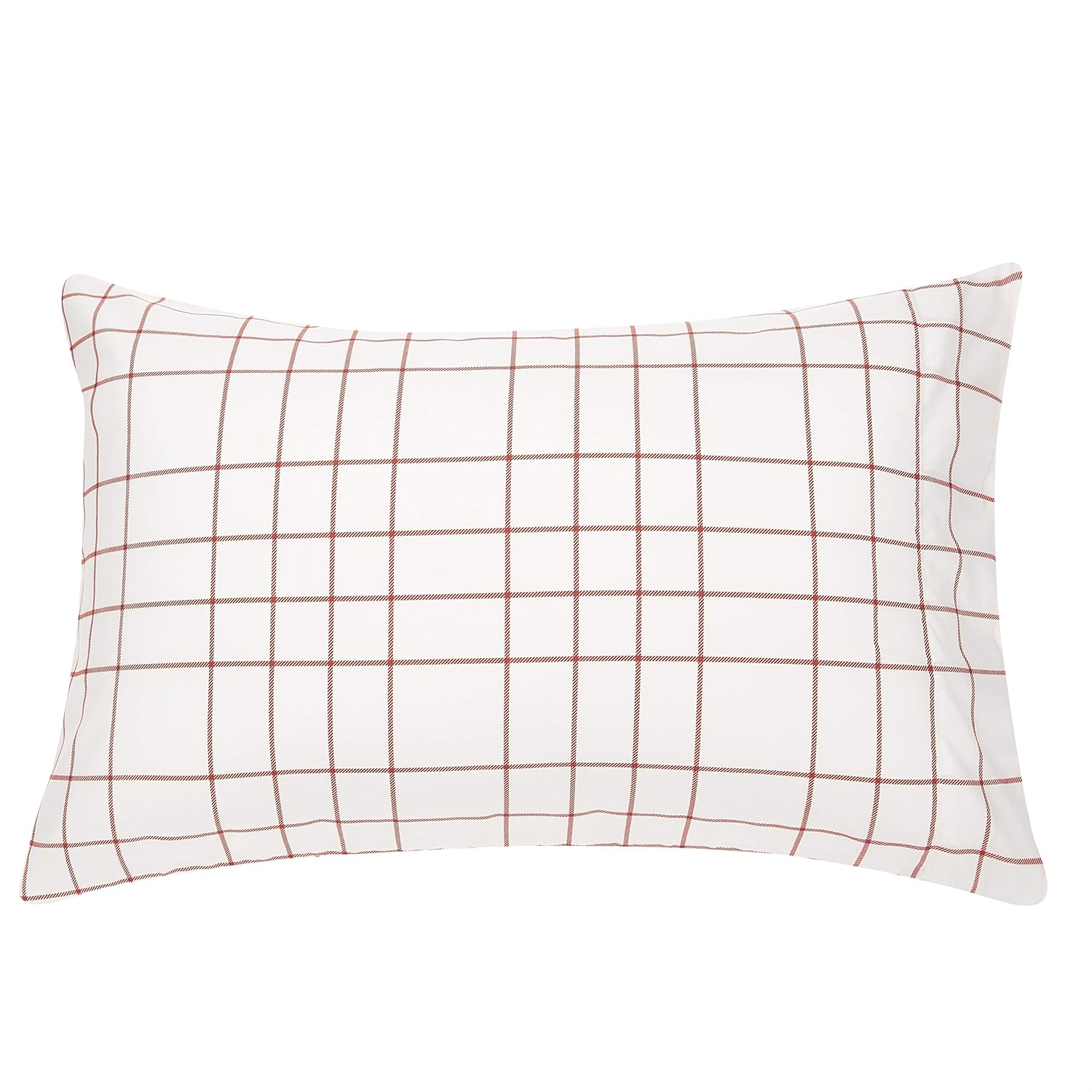 Full/Queen Reversible Comforter Set with Sheets, 5-Piece Red Simple Stripe Bedding, Lightweight Microfiber Bed-in-a-Bag