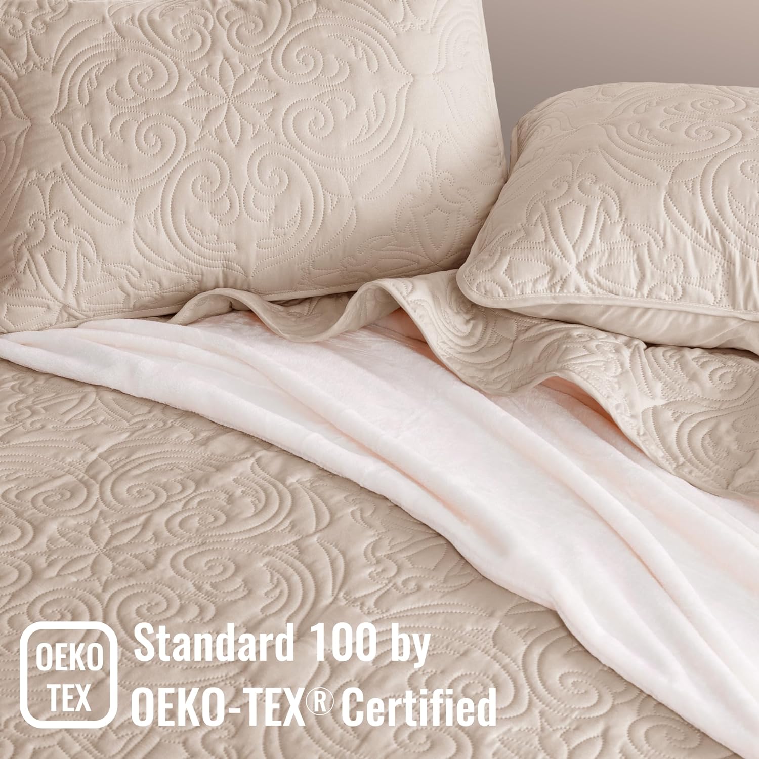 Juego de edredón reversible estilo damasco vintage: juego de edredón de 3 piezas para todas las estaciones