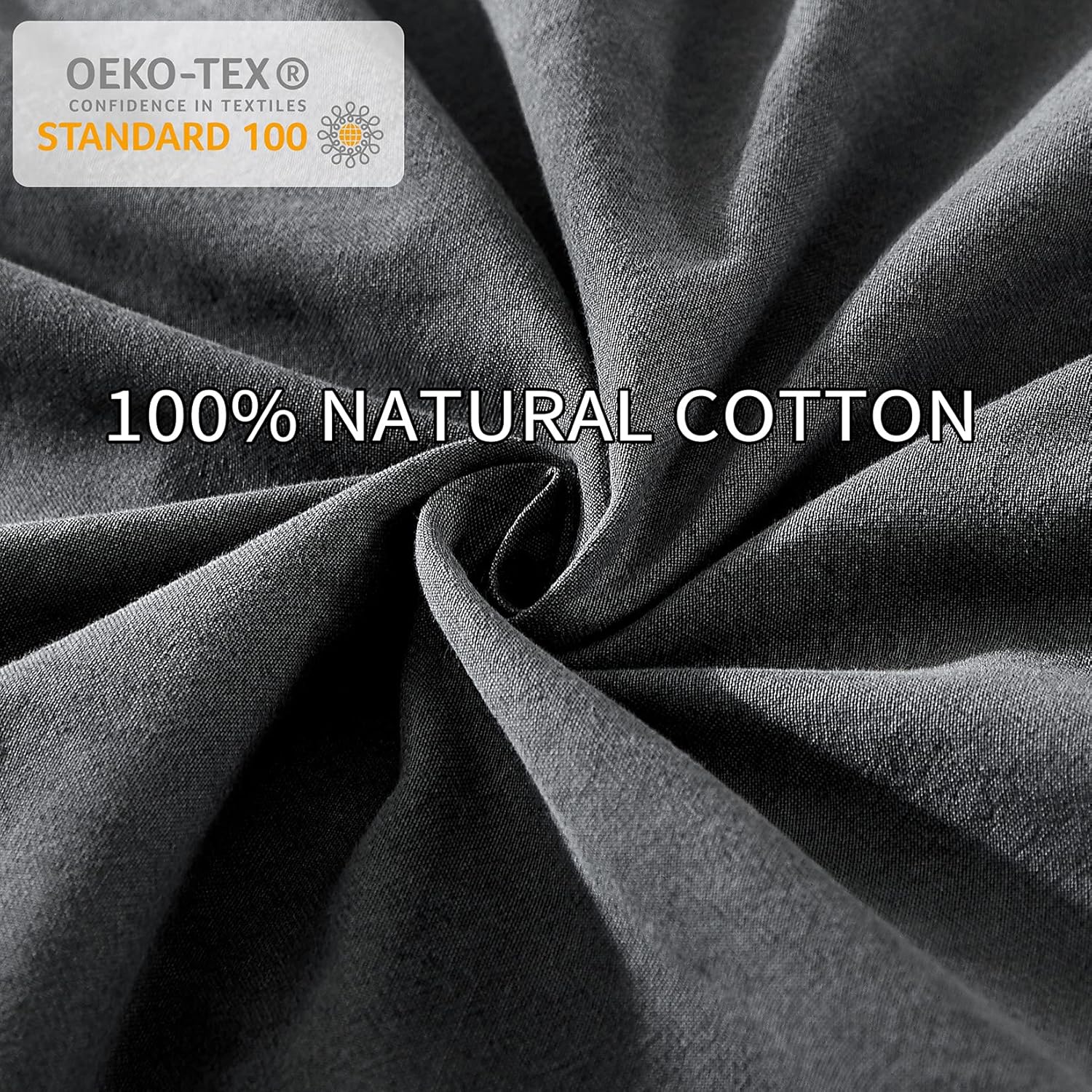 Ultra Soft Stone Washed Cotton Duvet Cover Set - 3 Pcs.