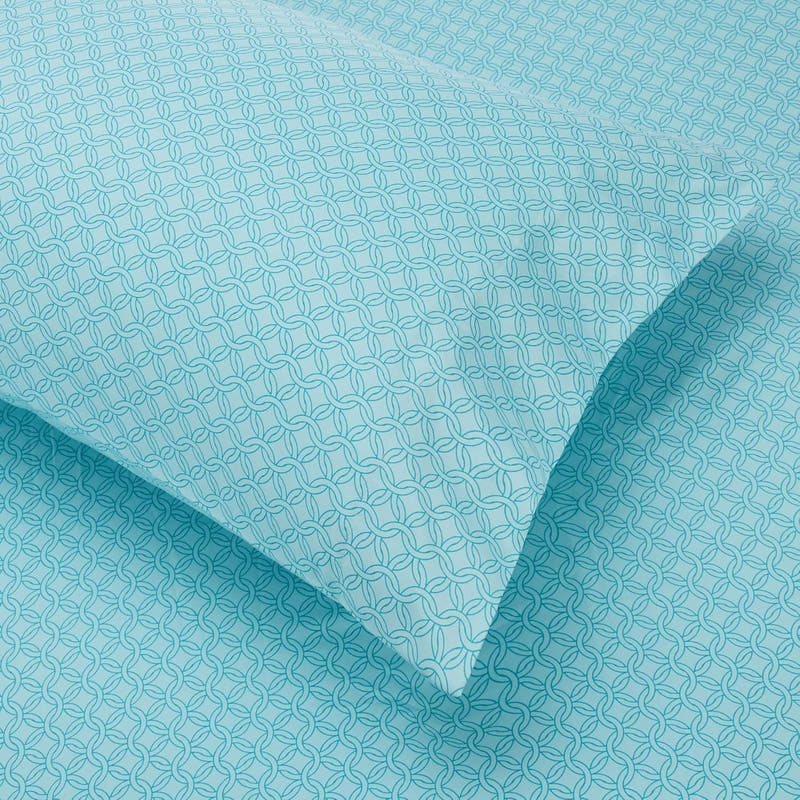 Juego de edredón tamaño matrimonial o queen con sábanas, ropa de cama industrial verde azulado de 5 piezas, microfibra liviana Bed-in-a-Bag