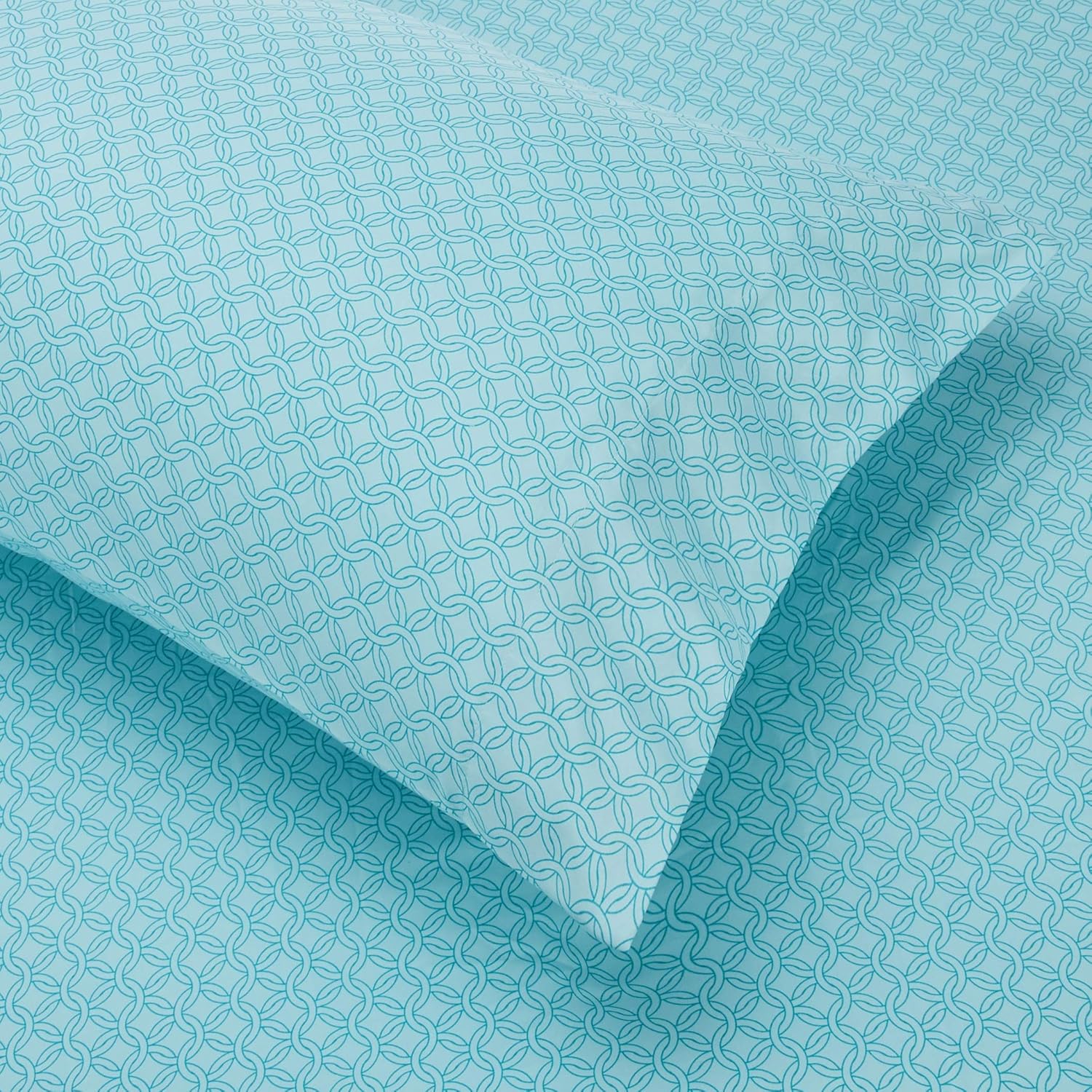 Full/Queen Comforter Set with Sheets, 5-Piece Industrial Teal Bedding, Lightweight Microfiber Bed-in-a-Bag