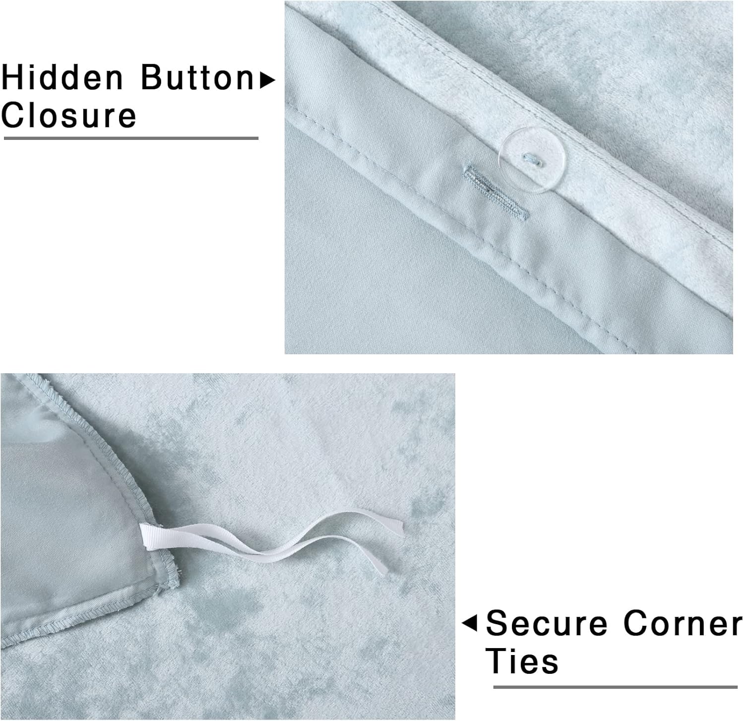 Velvet Duvet Cover Set - 3 Pcs. Luxury Soft Flannel