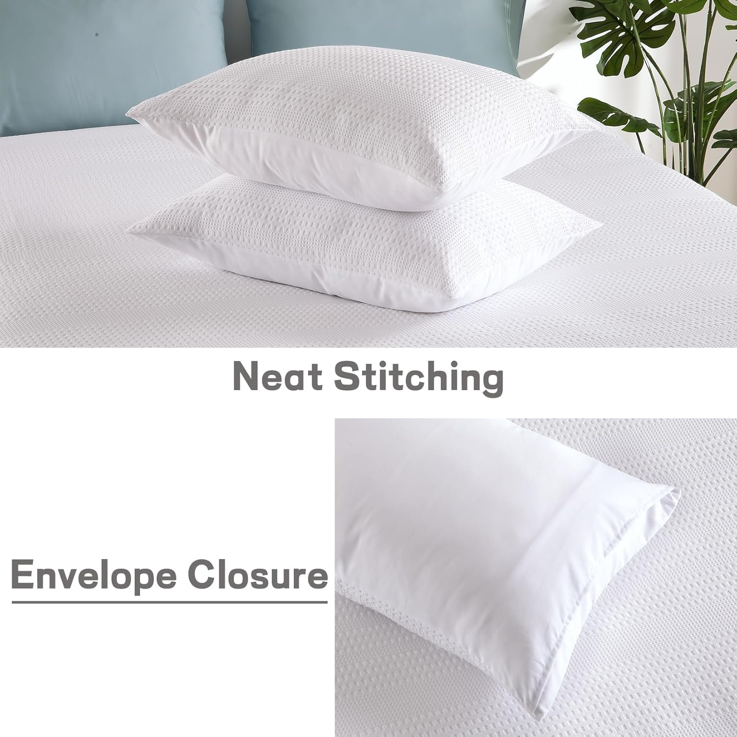 Waffle Weave Duvet Cover Set - 3 Pcs. Textured & Breathable