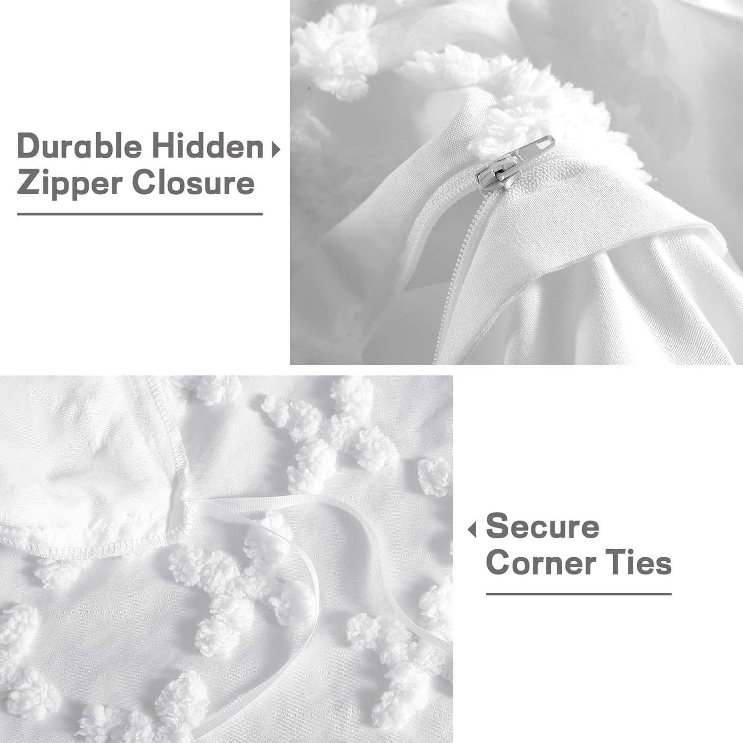 Bohemian Duvet Cover Set - 3 Pcs. All Season Tufted Embroidery