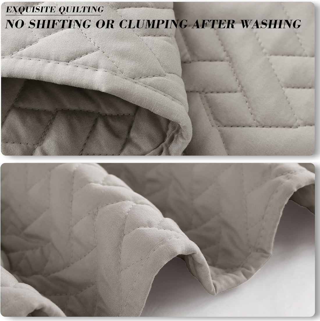 All Season Lightweight Basket Quilt Bedding Set - 3 Pcs. with Pillow Shams