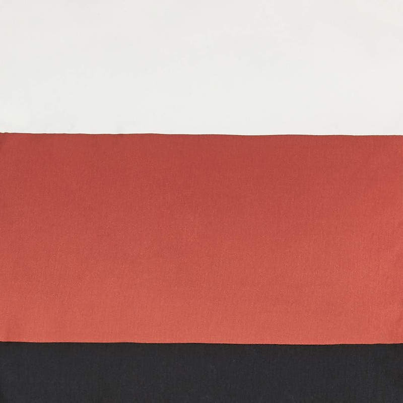 Juego de edredón reversible tamaño matrimonial/queen con sábanas, juego de cama de 5 piezas con rayas simples rojas, microfibra liviana Bed-in-a-Bag
