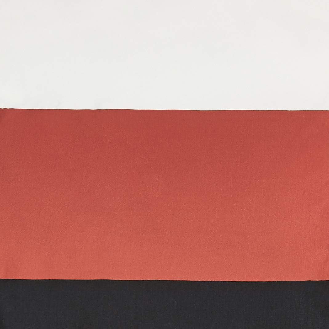 Full/Queen Reversible Comforter Set with Sheets, 5-Piece Red Simple Stripe Bedding, Lightweight Microfiber Bed-in-a-Bag