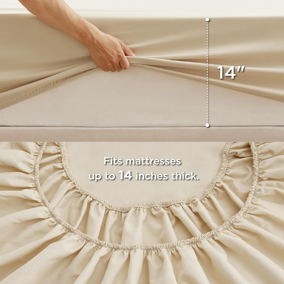 Dual-Tone Bed in a Bag Set - 7 Pcs Contrasting Design Modern Bedding Set