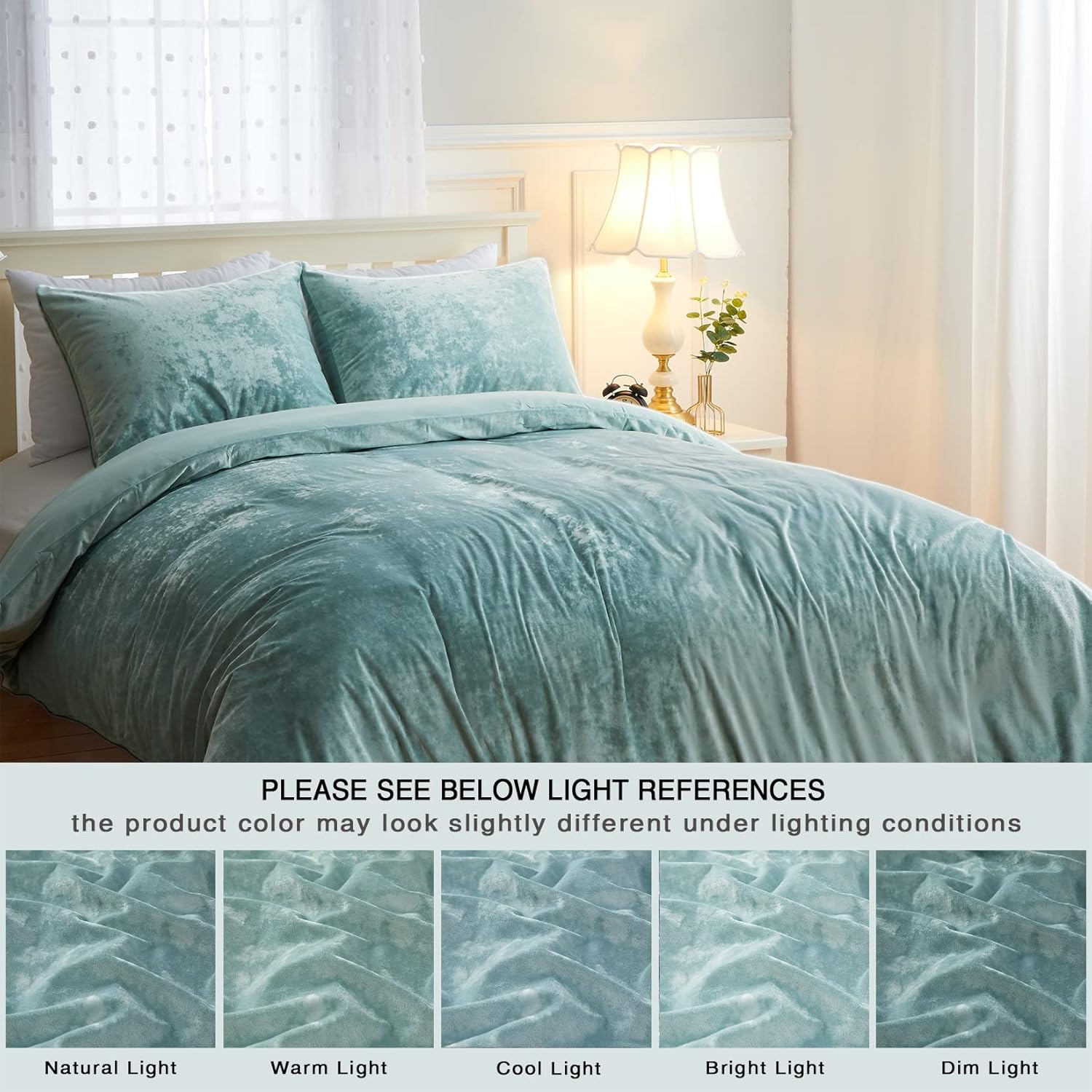 Velvet Duvet Cover Set - 3 Pcs. Luxury Soft Flannel