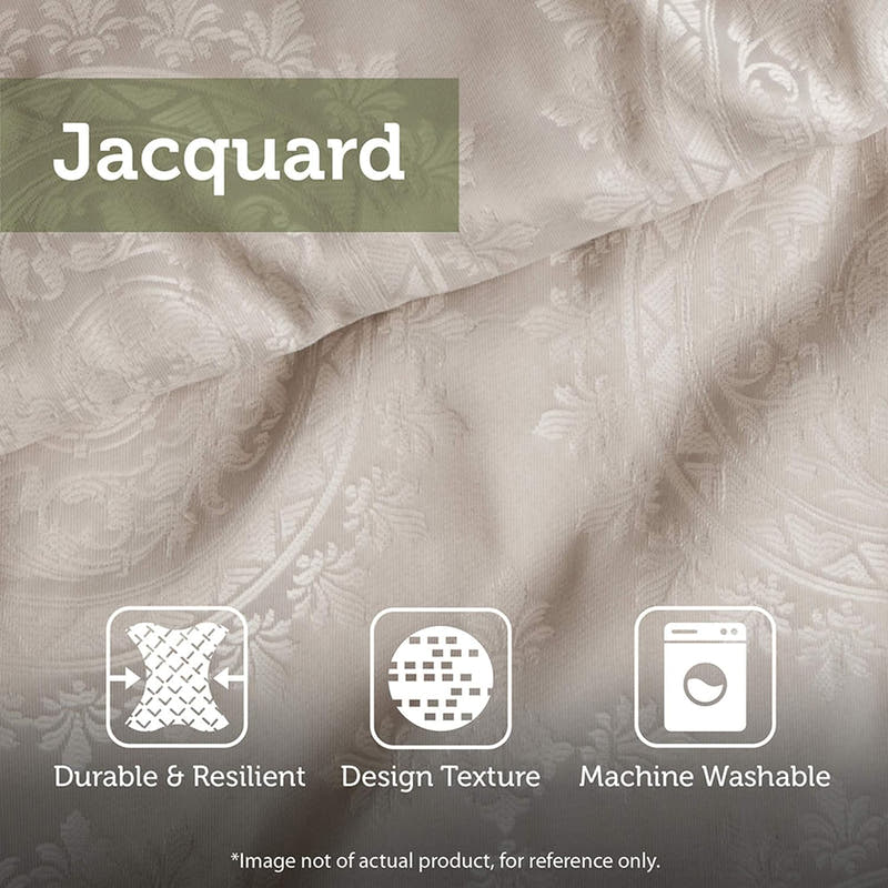 Juego de cama en bolsa de lujo con diseño de damasco y jacquard: 7 piezas con fundas de almohada y faldón de cama a juego