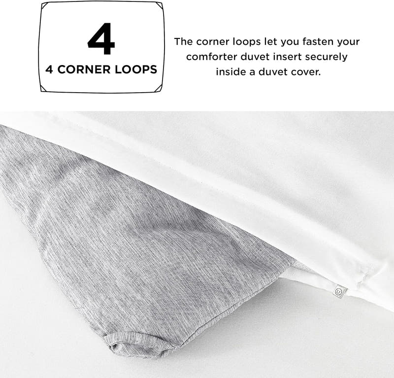 Edredón gris tamaño Queen, ropa de cama suave para todas las estaciones, juego de cama teñido catiónico, 3 piezas, 1 edredón (90" x 90") y 2 fundas de almohada (20" x 26" + 2")