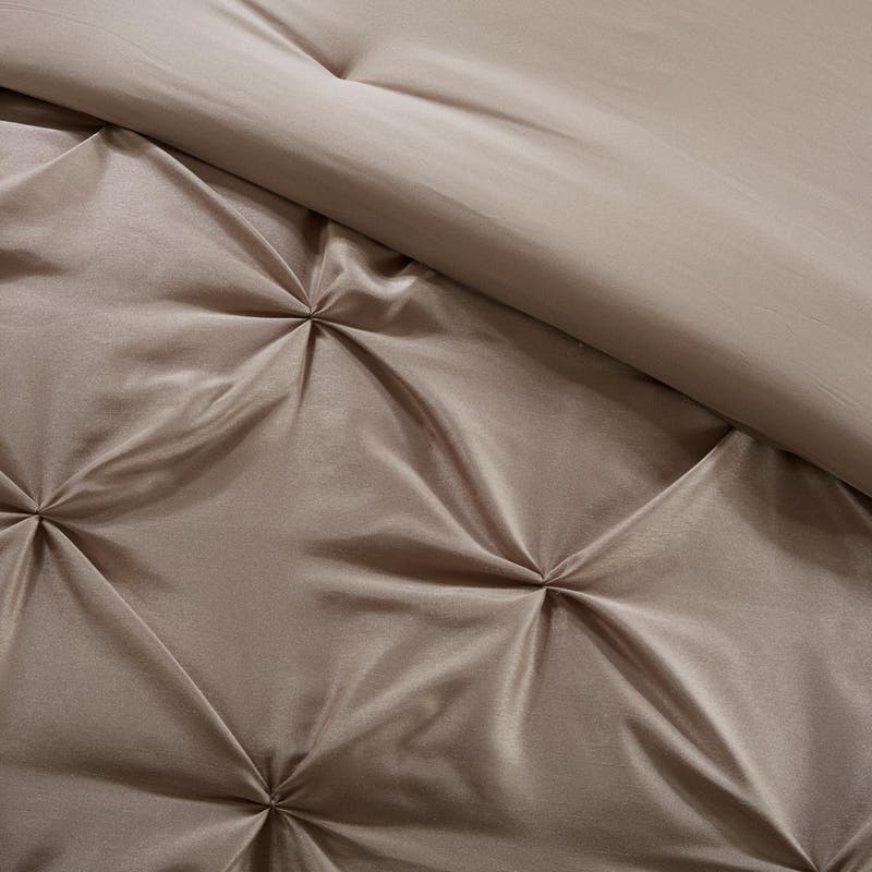 Lujosa habitación en bolsa con mechones de seda sintética y diseño de diamantes: 24 piezas con cortinas y almohadas decorativas a juego